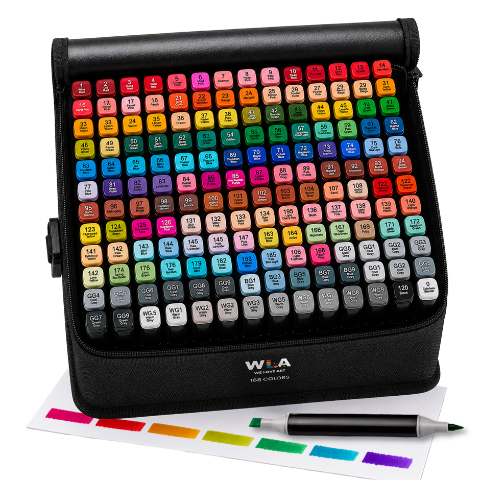 WLA set alcohol markers in etui