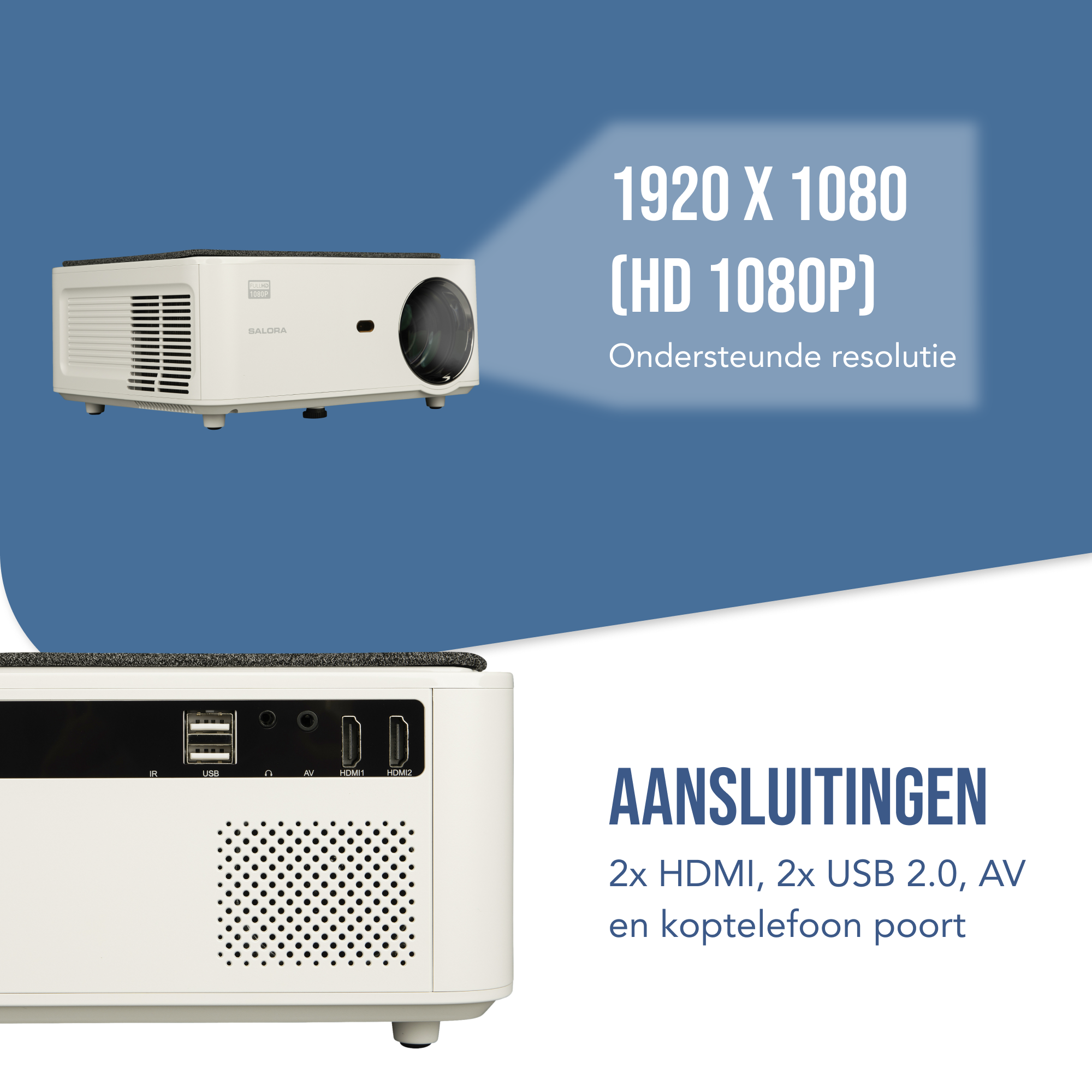 Salora 51BFM3850 beamer/projector Standard throw projector 320 ANSI lumens LED 1080p (1920x1080) White