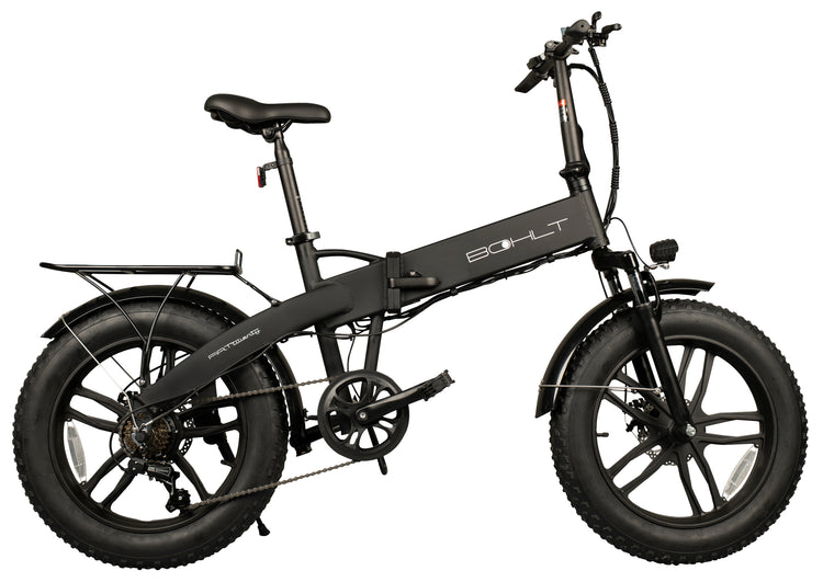 BOHLT Fat Twenty elektrische vouwfiets 20 inch fatbike zwart - vooraanzicht