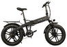 BOHLT Fat Twenty elektrische vouwfiets 20 inch fatbike zwart - vooraanzicht