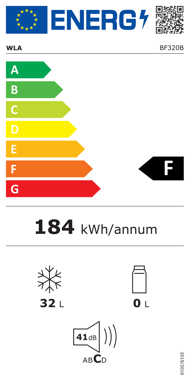 Energielabel WLA BF320B - klasse F