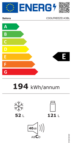 Energielabel COOLFREEZE143BL - klasse E