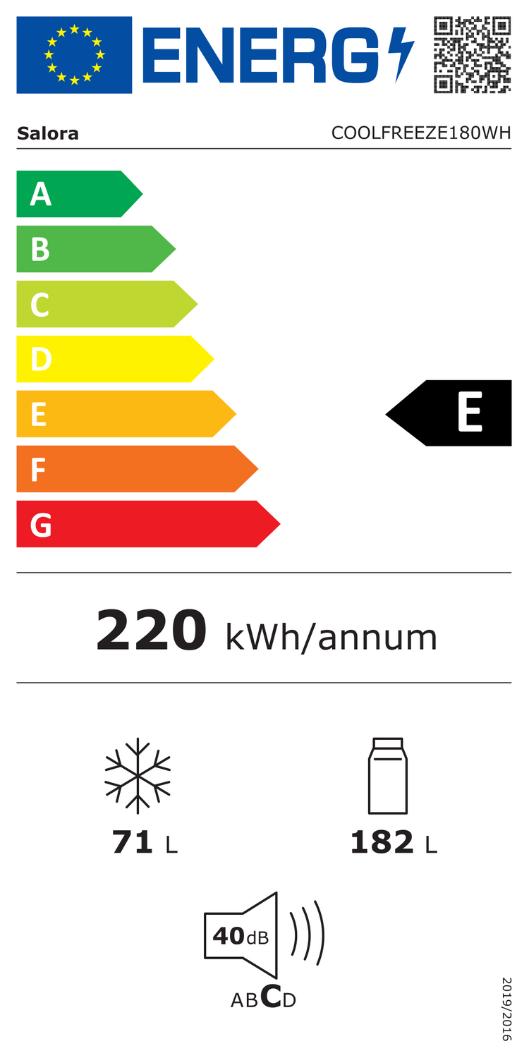 Energielabel COOLFREEZE180WH - klasse E
