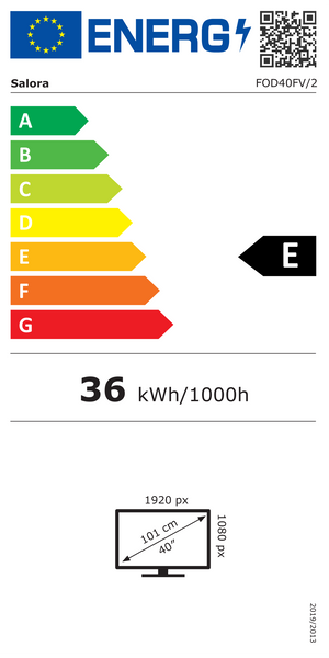 Energielabel Salora FOD40TV - klasse E