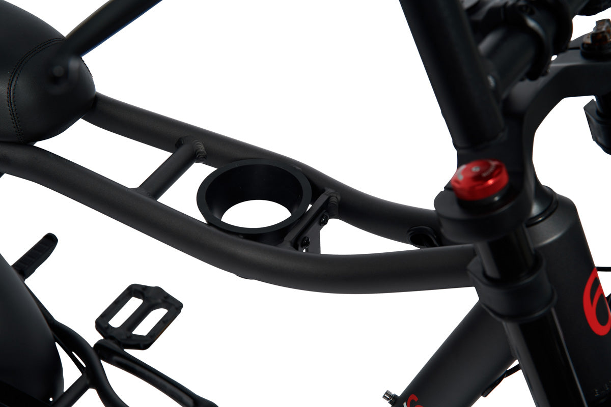 RED6 Ghost elektrische fatbike - voetsteunen voor passagier