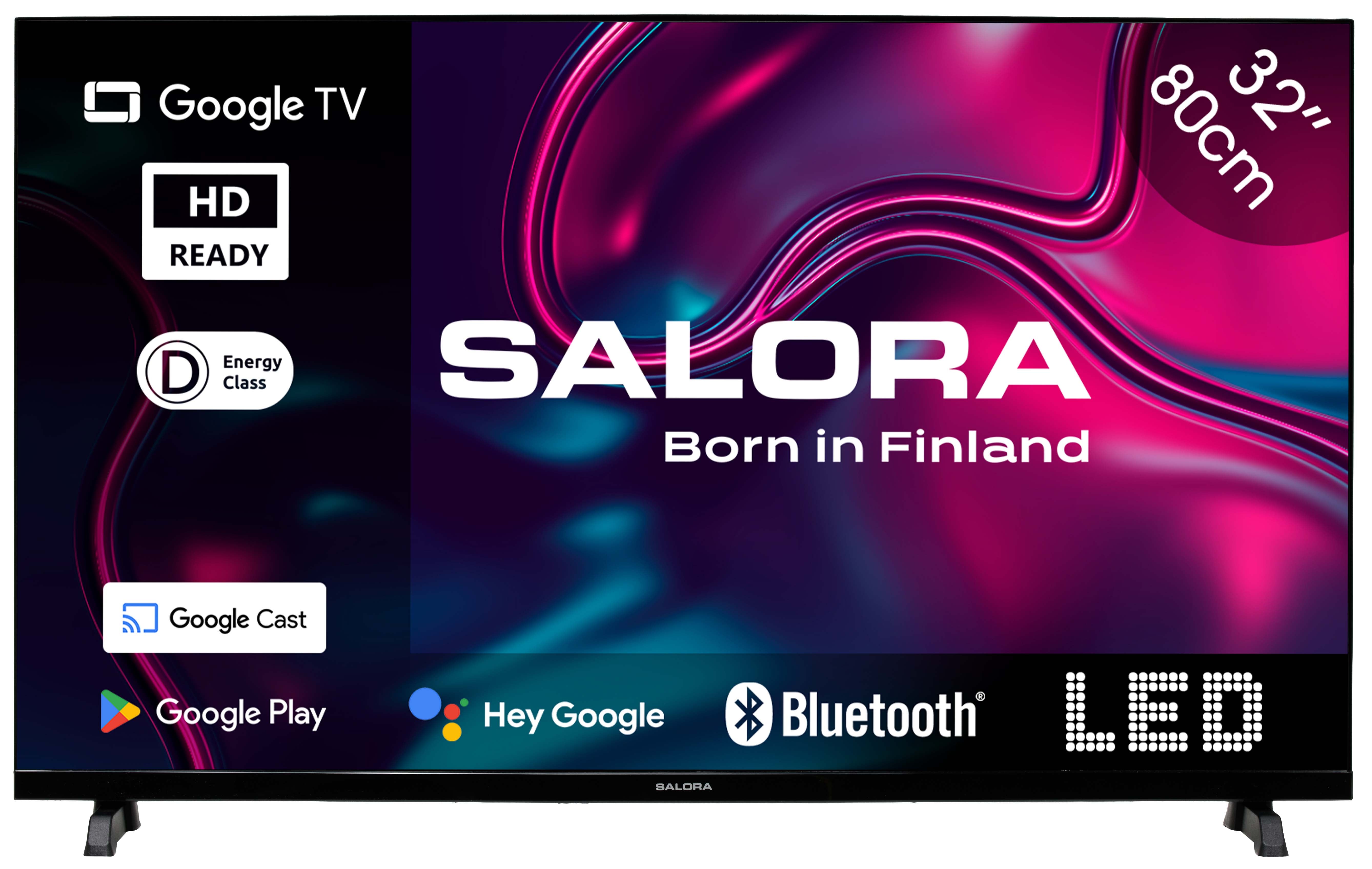 salora 32GOOGLETV 32 inch tv voorkant