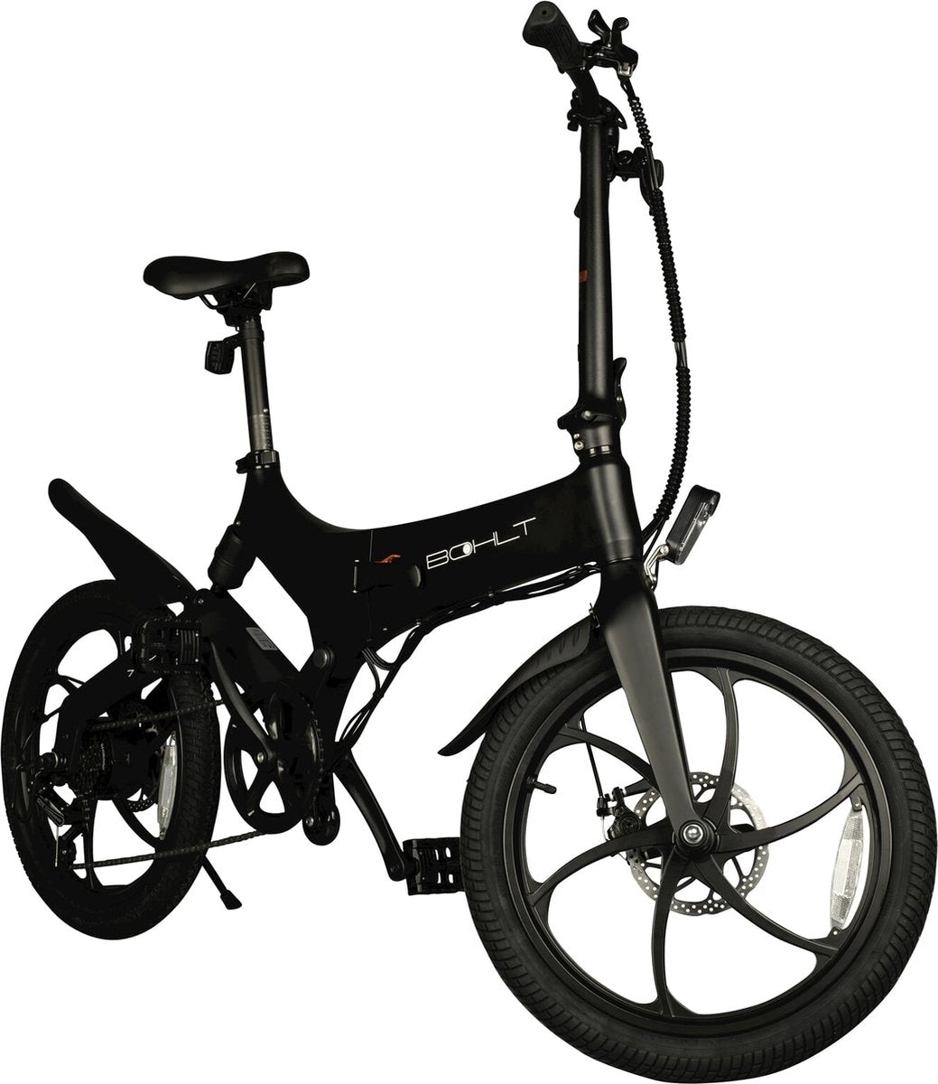 Bohlt X200 vouwfiets zwart - sportief design detail