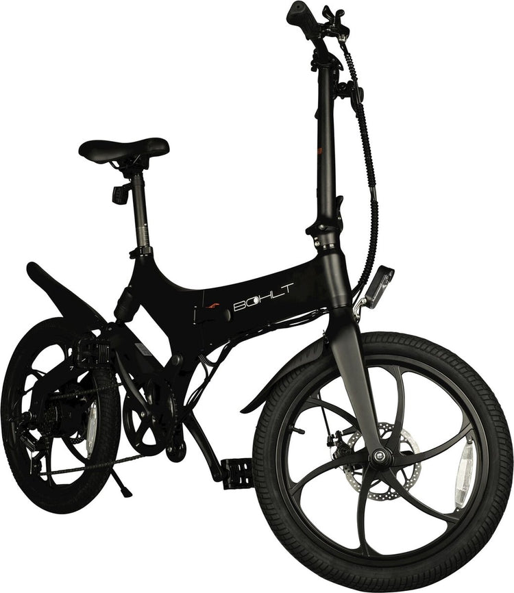 Bohlt X200 vouwfiets zwart - sportief design detail