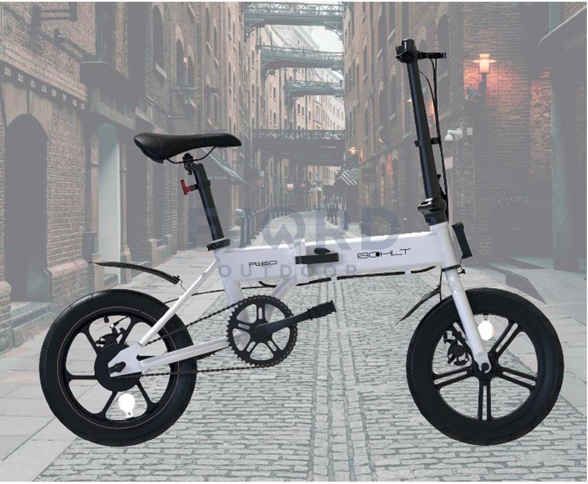 Bohlt R160W elektrische vouwfiets wit - opgevouwen detail