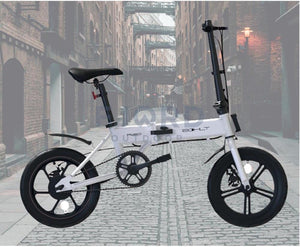 Bohlt R160W elektrische vouwfiets wit - opgevouwen detail