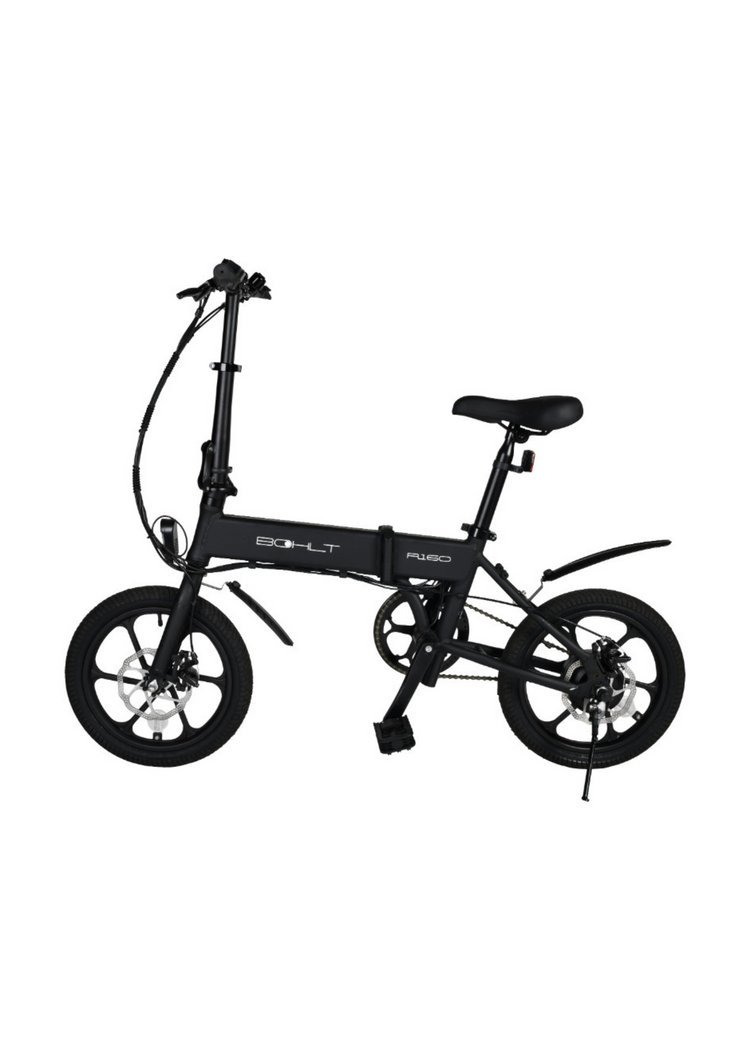 Bohlt R160 elektrische vouwfiets 16 inch magnesium zwart - zijaanzicht