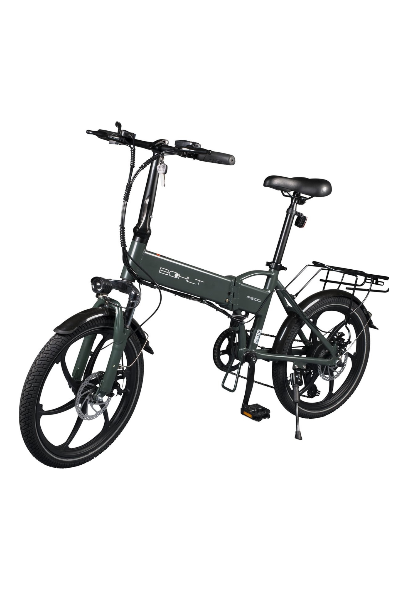Bohlt R200 elektrische vouwfiets 20 inch groen Shimano LG - zijaanzicht