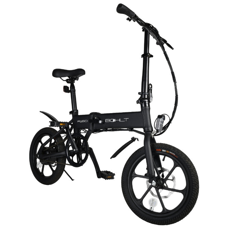 Bohlt R160 vouwfiets zwart - LG accu in frame detail