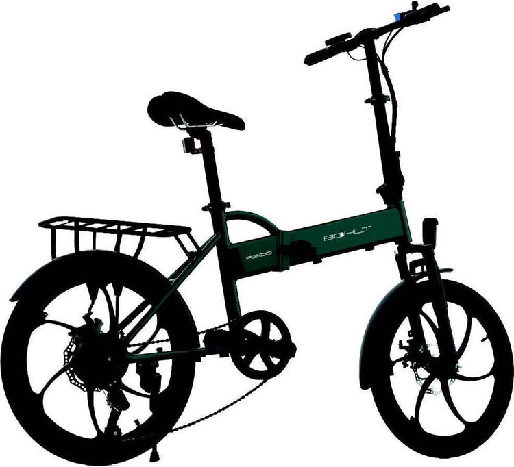 Bohlt R200 vouwfiets groen - LG accu en Shimano versnellingen detail