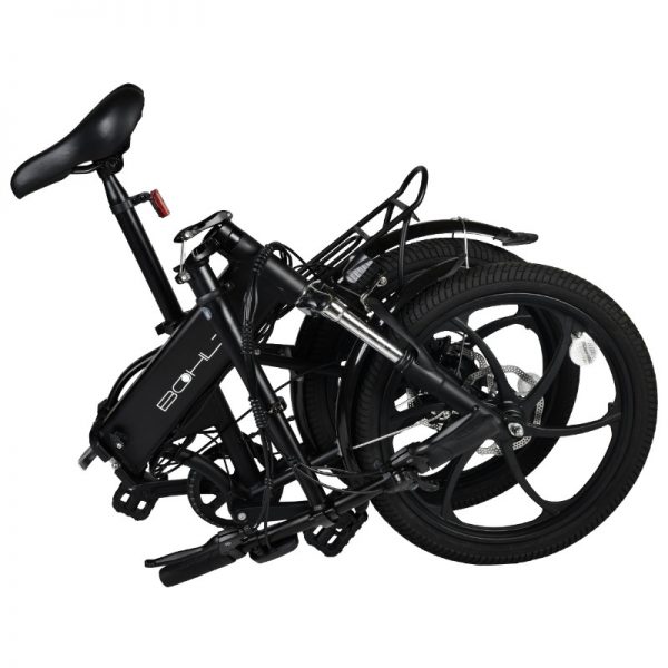 Bohlt R200 vouwfiets zwart - bagagedrager en accu in frame