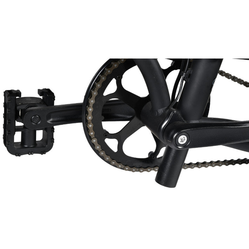 Bohlt R160 vouwfiets zwart - opgevouwen compact detail