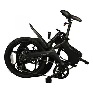 Bohlt X200 vouwfiets zwart - achtervering en schijfremmen detail