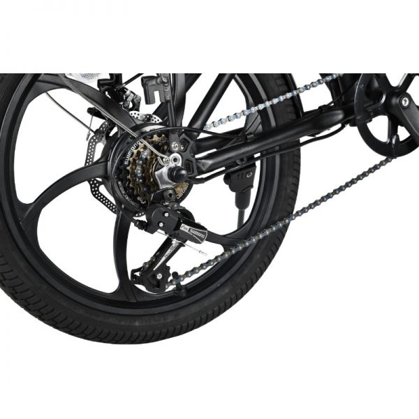 Bohlt R200 vouwfiets zwart - opgevouwen compact detail