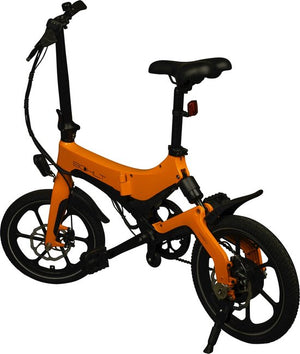 Bohlt X160 OR vouwfiets - achtervering oranje detail