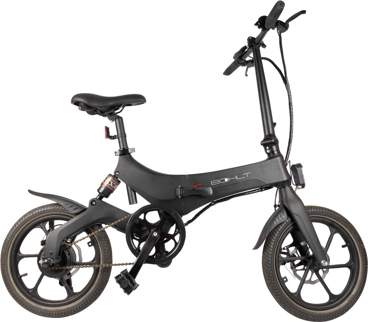 Bohlt X160 BL vouwfiets - opgevouwen compact detail